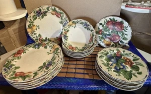 Sakura Sonoma by Oneida Obst Motiv 6 Speiseteller/6 Salatteller/6 Schüsseln - Bild 1 von 9