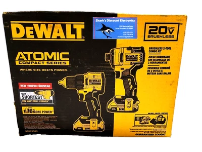 DeWalt DCK225D2 ATOMIC 20V MAX Brushless 2 Tool Combo Kit - NEW - FREE SHIP - Image 1 of 4