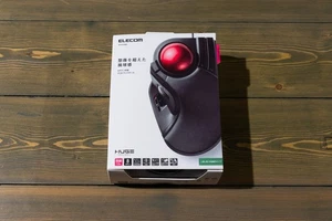ELECOM HUGE Trackball Mouse, Wired, Finger- Operated, 8-Button Function Tested - Afbeelding 1 van 2
