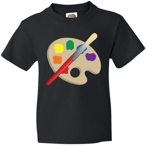 Inktastic Artist Palette And Brush Youth T-Shirt Art Paintbrush Future Artistic - Picture 1 of 10