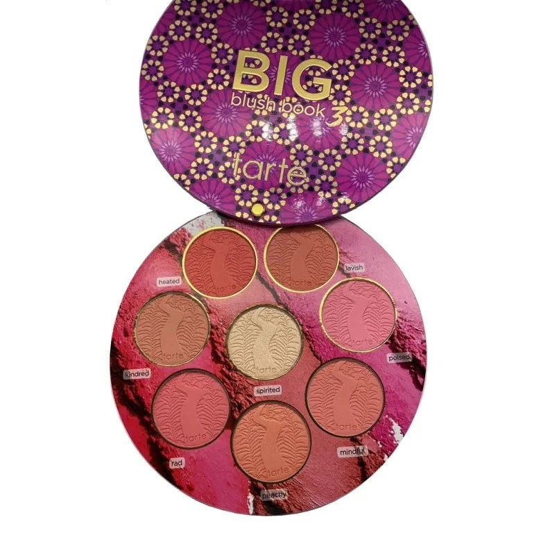 Tarte BIG BLUSH BOOK 3 Palette — 8 FULL SIZE Amazonian Clay Blushes — BNWOB - Image 1 of 4