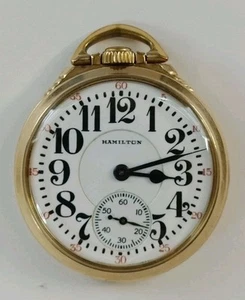 Vintage 1930 Hamilton 992 Railroad Grade 10k Gold Filled Pocket Watch 16s 21j - Picture 1 of 12