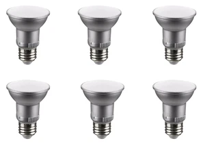 SATCO S11580 - 5.5 Watt PAR20 LED BULB - CCT Selectable - Silver Finish (6 PK) - Picture 1 of 7