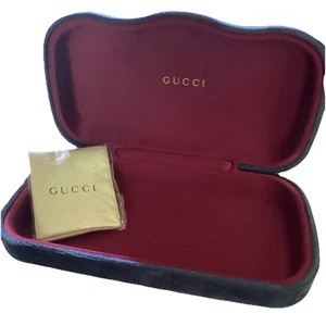 GROSSE GUCCI SAMT BLAU AUTHENTISCHE BRILLE SONNENBRILLE NUR BRILLENETUI - Bild 1 von 11