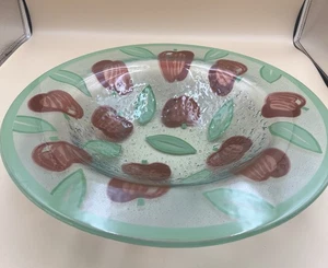 "TAZÓN PARA SERVIR MANZANA DE VIDRIO FUNDIDO VILLEROY & BOCH 15,25"" EXCELENTE ESTADO" - Imagen 1 de 5