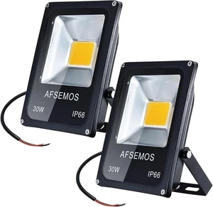 30W Outdoor LED Low Voltage Warm White Floodlight, 12V DC - Picture 1 of 7