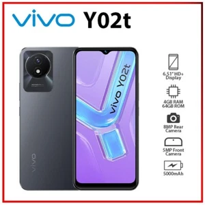 (New&Unlocked) VIVO Y02t 4GB+64GB GREY Dual SIM Octa Core Android Mobile Phone - Picture 1 of 5