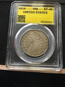 1814 USA, Capped Bust, Half Dollar ¢50 Fifty Cent, - Picture 1 of 7