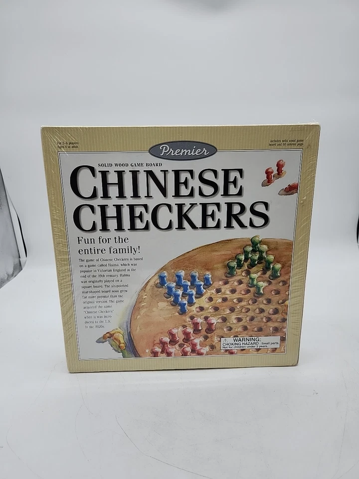 Vintage 1980s Cardinal Chinese Checkers Board Game Solid Wood