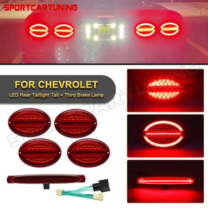 5x Red Rear LED Tail Lights 3rd Third Brake Lamp For 1997-2004 Chevy Corvette C5 - Picture 1 of 12