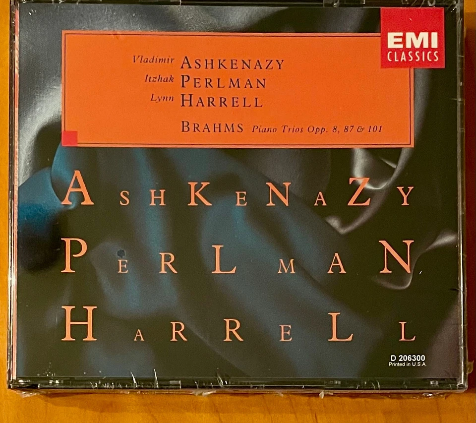 ASHKENAZY PERLMAN HARRELL Brahms Trios  EMI CLASSICS CD 1994 BOX SET   SEALED - Image 1 of 2