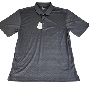 Oxford Shirt Mens XL Golf Polo Shirt Gray Geometric Short Sleeve NEW NWT #1598 - Picture 1 of 11