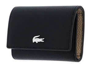 LACOSTE Compact Wallet Geldbörse Noir Krema schwarz Neu - Bild 1 von 4