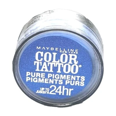 Maybelline Color Tattoo Pure Pigments Eye shadow 10 Brash Blue .05oz Sealed - Image 1 of 2