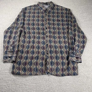 Vintage Joey Richi Seide Mehrfarbig Button Down Hemd Herren Größe XL - Bild 1 von 7
