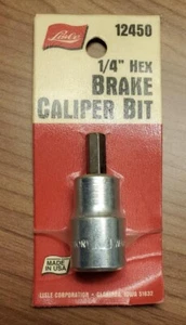 Lisle Tools 1/4” Hex Brake Caliper Bit, 12450, NEW - Picture 1 of 1