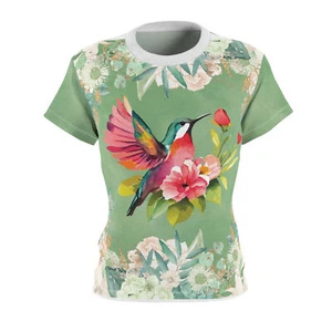 Botanical Hummingbird Women's Cut & Sew Tee - Picture 1 of 25