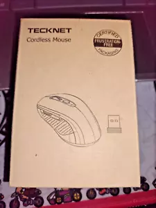 Tecknet Wireless Cordless Optical Mouse gray factory sealed /free shipping USA - Picture 1 of 3