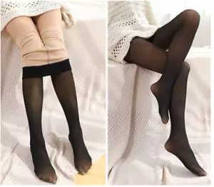 Damen Thermo Strumpfhose Stretchy Innen Thermostrumpf fleece Winter Hose❤Leggins - Bild 1 von 39