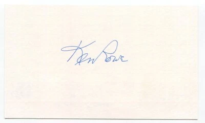 Ken Rowe Signed 3x5 Index Card Autographed MLB Baseball 1963 Los Angeles Dodgers - Image 1 of 2