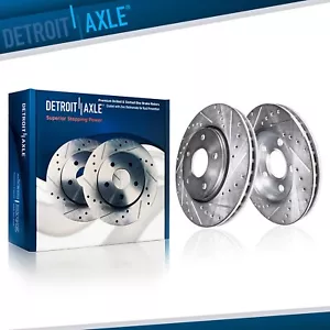 Front DRILLED Brake Rotors for 1999 2000 2001 2002 - 2004 Jeep Grand Cherokee - Picture 1 of 7