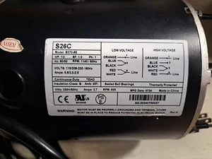 Dayton B370-6E Agricultural Fan Motor, Single Phase, 1/2 HP (MISSING PLUG) - Picture 1 of 5