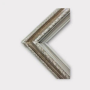 12 X 16 In Stock-Classic compo ornate wood frame, BRUSHED SILVER finish, wood. - Picture 1 of 11