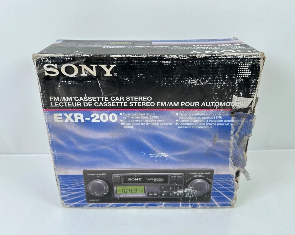 (NEW) Vintage Sony EXR-200 FM/AM Cassette Car Stereo - Image 1 of 4