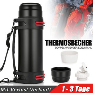 1,5 Liter Isolierflasche Thermosflasche aus Edelstahl Camping Thermoskanne DHL