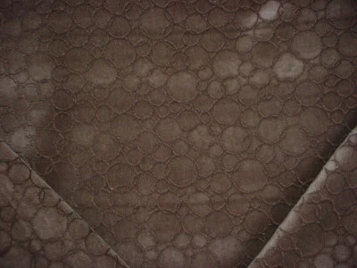10-7/8Y Brunschwig & FIls Bubble Mohair Espresso Circle Velvet Upholstery Fabric - Image 1 of 4