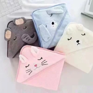 Cartoon Baby Swaddle Newborn Hooded Towel Soft Warm Sleeping Swaddle Wrap - Picture 1 of 21