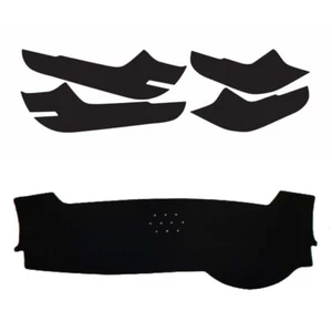 Carbon Fabric Door Panel with Black Dash Mat for 2019 Kia Cerato 4dr Sedan - Picture 1 of 12
