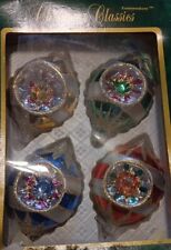 Vintage Commodore Christmas Classics Hand Painted Romanian Glass Ornaments