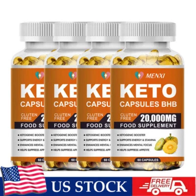 20,000MG Keto Diet Pills Advanced Weight Loss that WORKS Burn Fat Carb A1 GT BHB - Image 1 of 4