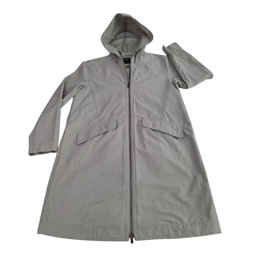 Giacca spolverino lungo Kate Spade sabato donna grigio chiaro medio con cappuccio zip intera