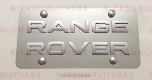 3D RANGE ROVER Front Vanity Stainless MIRROR Finished License Plate Frame Holder - Picture 1 of 2