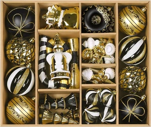 70Pcs Christmas Balls Ornaments Set, Shatterproof Plastic Baubles, Ribbon and Tr - Picture 1 of 12