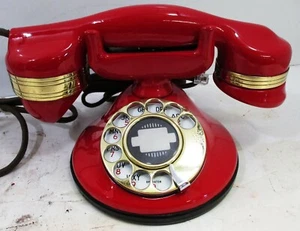 Automatic Electric Round Base Model #40 Circa 1929 Telephone (Red) - Picture 1 of 5