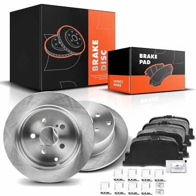 Rotores de freno de disco traseros y pastillas de freno de cerámica para Scion tC 2005 2006 2007-2010 Foto 1 de 4
