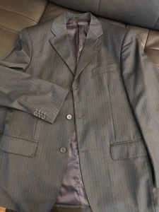 Mens Suit 40 Regular Grey Made In Italy - Picture 1 of 11