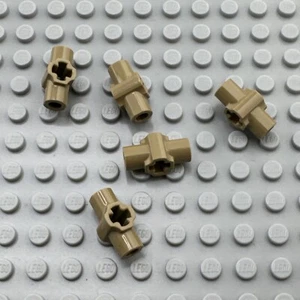 LEGO Technic - Dark Tan - Axle Connector Hub with Two Bar Holders - QTY x5 - Picture 1 of 1
