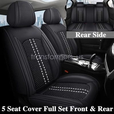 For Toyota Camry Car 5-Seat Covers Full Set Faux Leather Protector Pad Black - Изображение 1 из 4