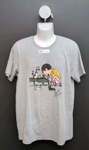 Canvas Schroeder x Freddie Mercury Snoopy Piano Pose T Shirt Large Heather Gray - Picture 1 of 7