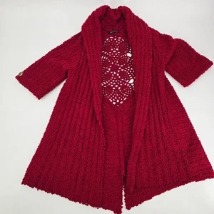 BCBGMAXAZRIA Cardigan rosso grosso all'uncinetto taglia XL - Foto 1 di 5