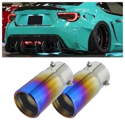 2xFor Toyota 86 GR86 Exhaust Pipe Tip Rear Tail Throat Muffler Stainless Foto 1 de 4