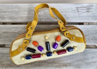 NWT Y2K Hayden-Harnett Nolan Beaded Satchel Bag Anthropologie Exclusive Rare - Image 1 of 4