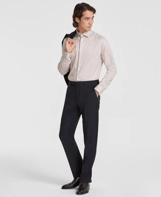Pantalones de vestir Calvin Klein para hombre ajustados 38/30 negros elásticos lisos Foto 1 de 4