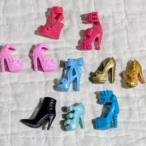 (10) Mix Matched BARBIE Shoes Pink Blue Black Gold *Only One Pair* Signature B - Picture 1 of 7