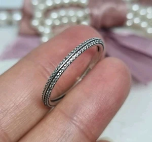 Genuine Pandora Silver ME Pave Ring S925 ALE π Size 62 - Picture 1 of 8