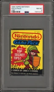 1989 Topps Nintendo Game Pack Link PSA 8 - POP 6 - ONLY 2 HIGHER - Picture 1 of 2